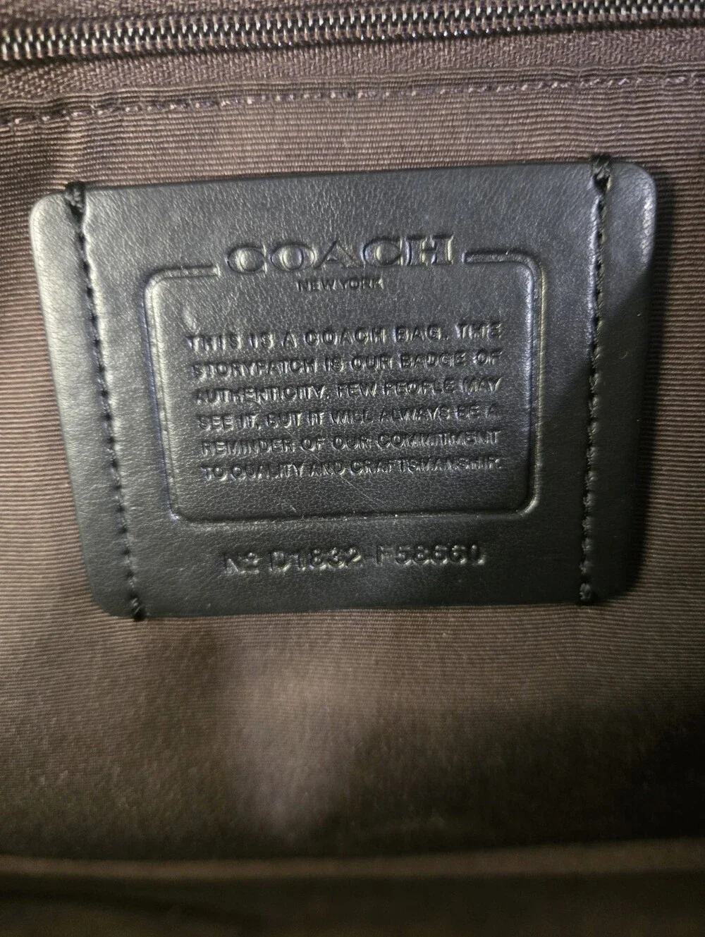 Coach Black Pebbled Leather Tote with Gold Tag